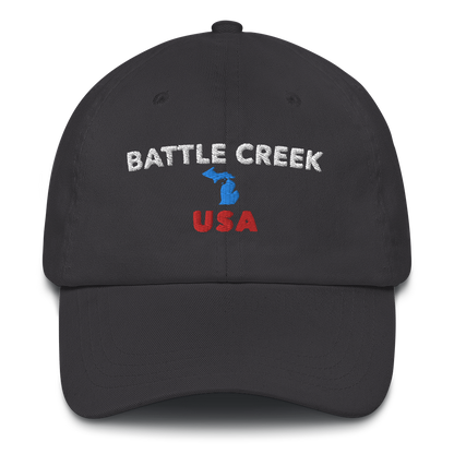 'Battle Creek USA' Dad Hat (w/ Michigan Outline)