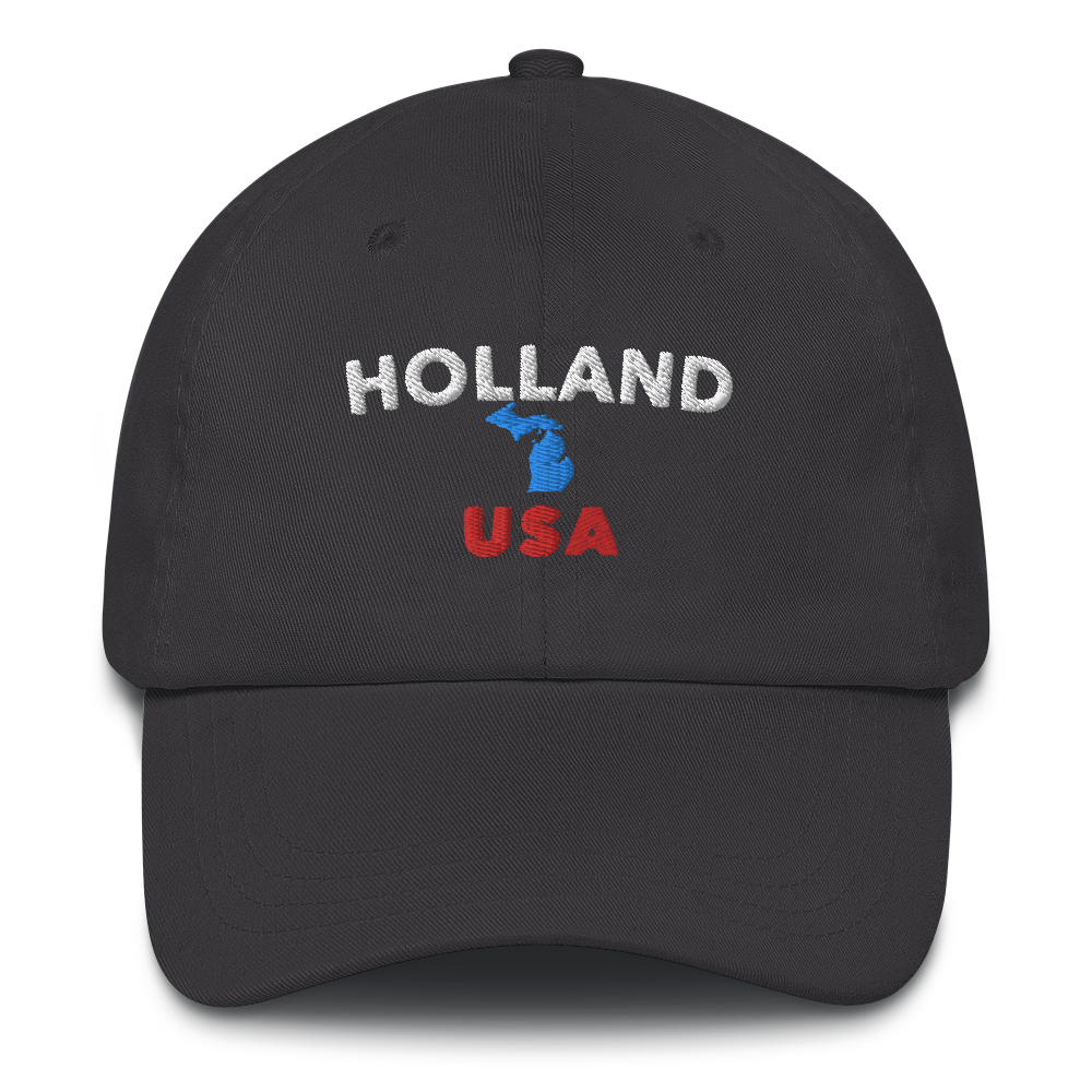 'Holland USA' Dad Hat (w/ Michigan Outline)