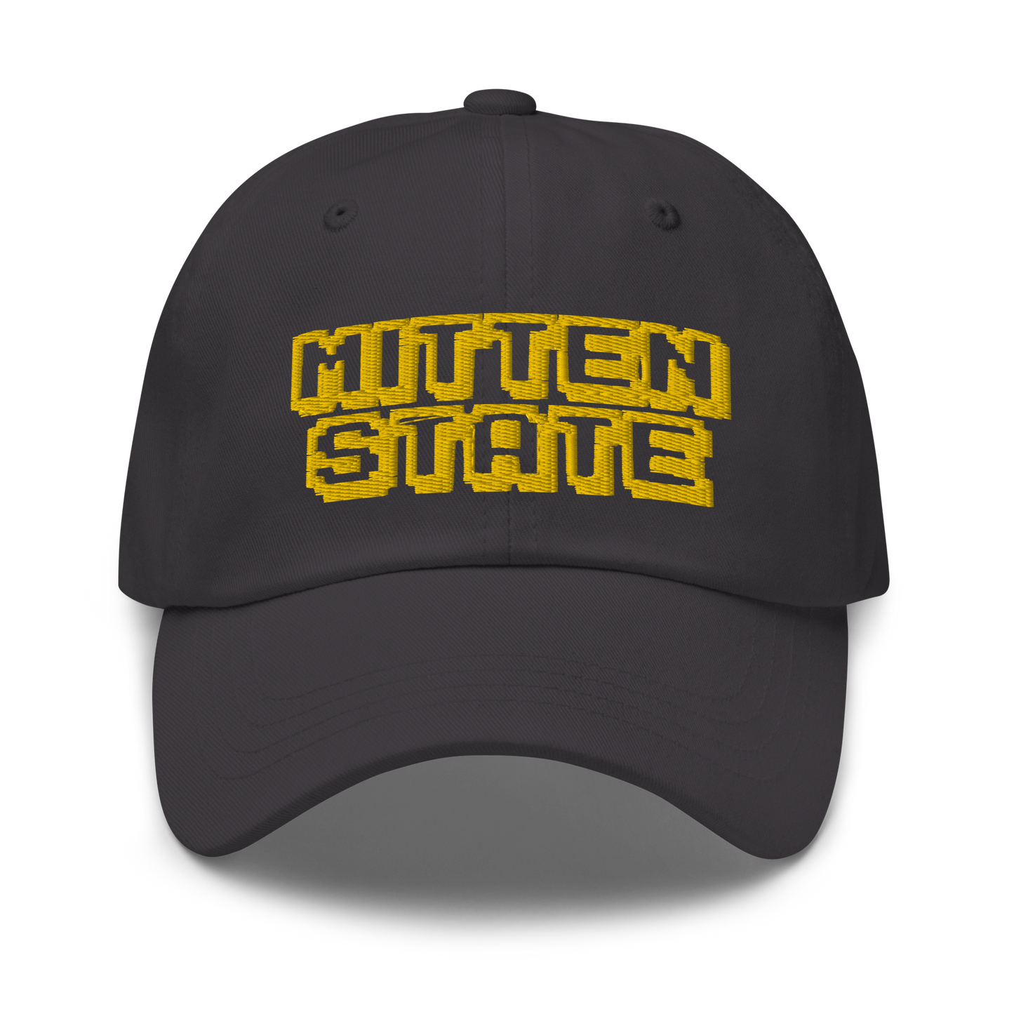 Michigan 'Mitten State' Dad Hat (Arcade Font) | Gold Embroidery