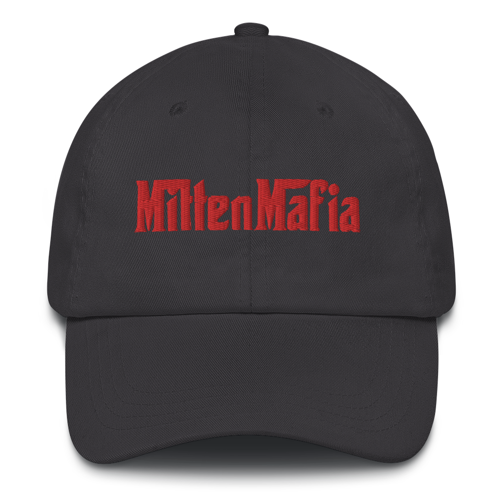 Michigan 'MittenMafia' Dad Hat (Gangster Font) | Red Embroidery