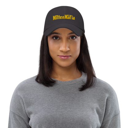 Michigan 'MittenMafia' Dad Hat (Gangster Font) | Gold Embroidery