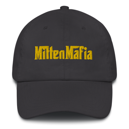 Michigan 'MittenMafia' Dad Hat (Gangster Font) | Gold Embroidery