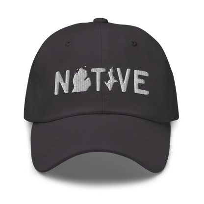 Michigan 'Native' Dad Hat (Licence Plate Font)