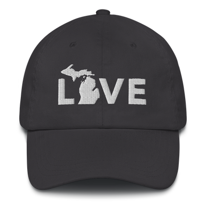 Michigan 'Love' Dad Hat (Geometric Sans Font)