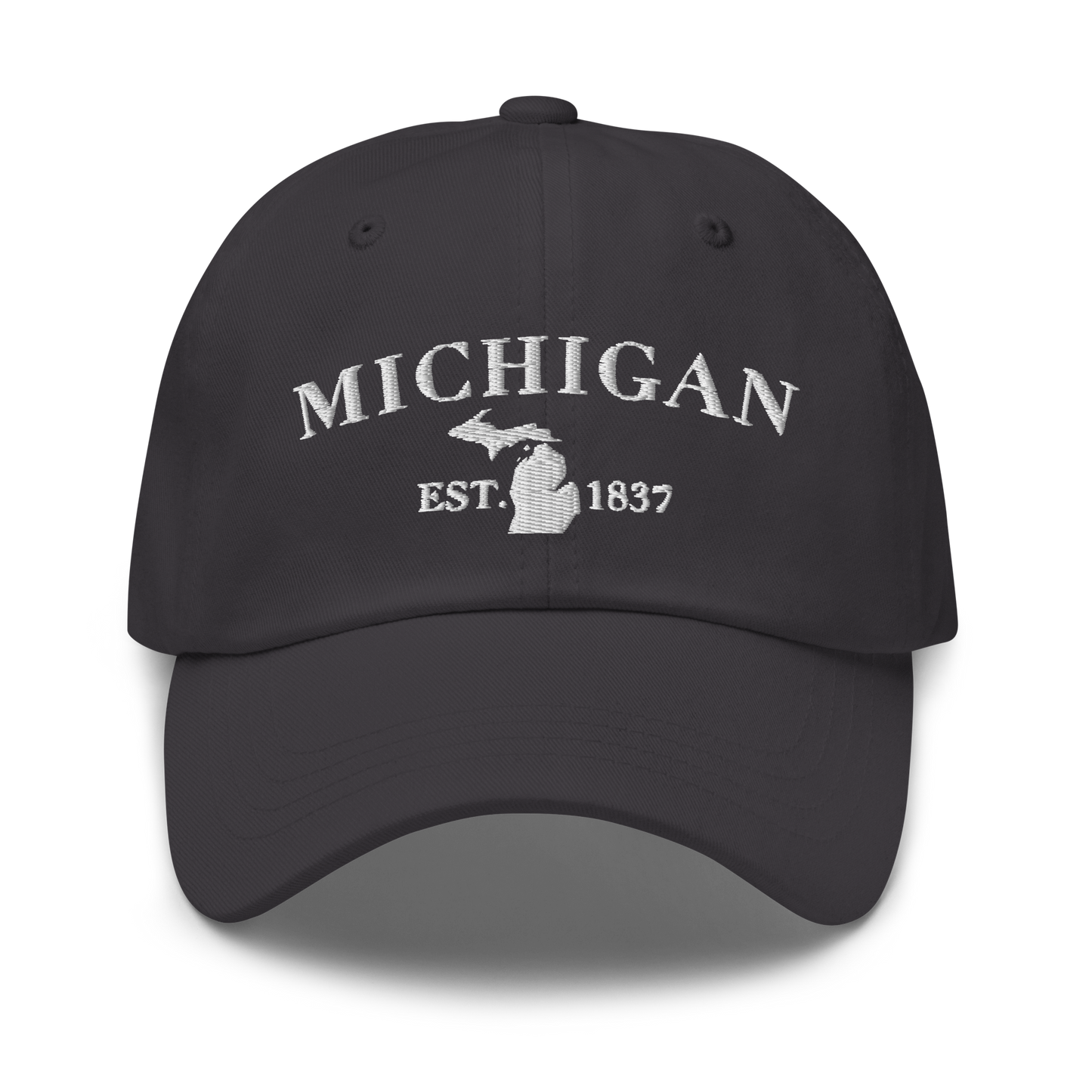 'Michigan EST 1837' Dad Hat (Didone Font)