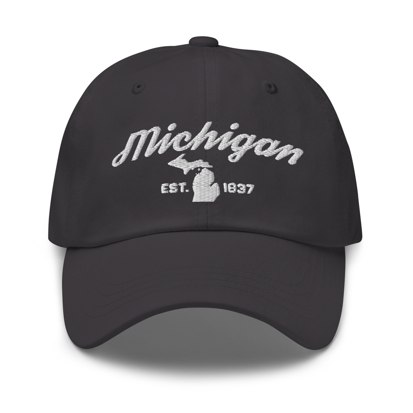 'Michigan EST 1837' Dad Hat (Script Font)