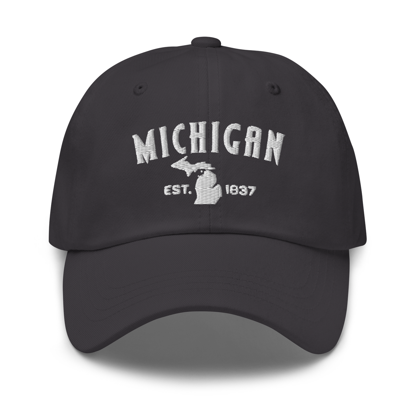 'Michigan EST 1837' Dad Hat (Vicious Mustelid Font)