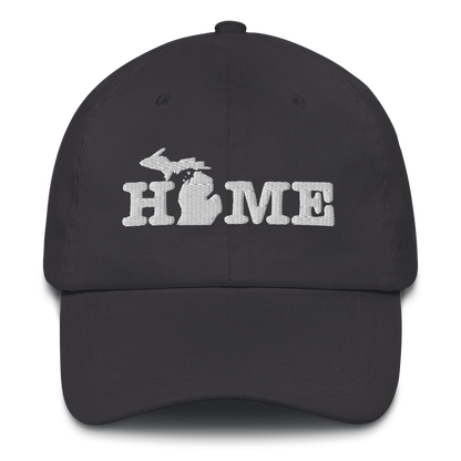 Michigan 'Home' Dad Hat (Typewriter Font)