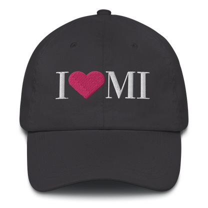 Michigan 'I ❤️ MI' Dad Hat (Didone Font)