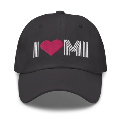 Michigan 'I ❤️ MI' Dad Hat (Metalpress Font)