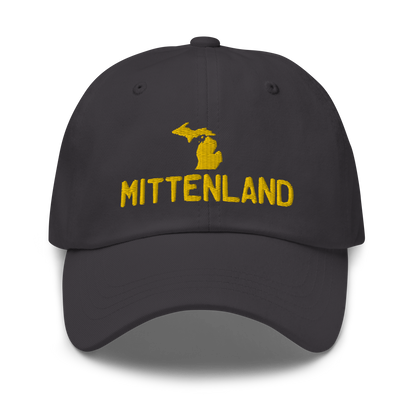 Michigan 'Mittenland' Dad Hat | Gold Embroidery