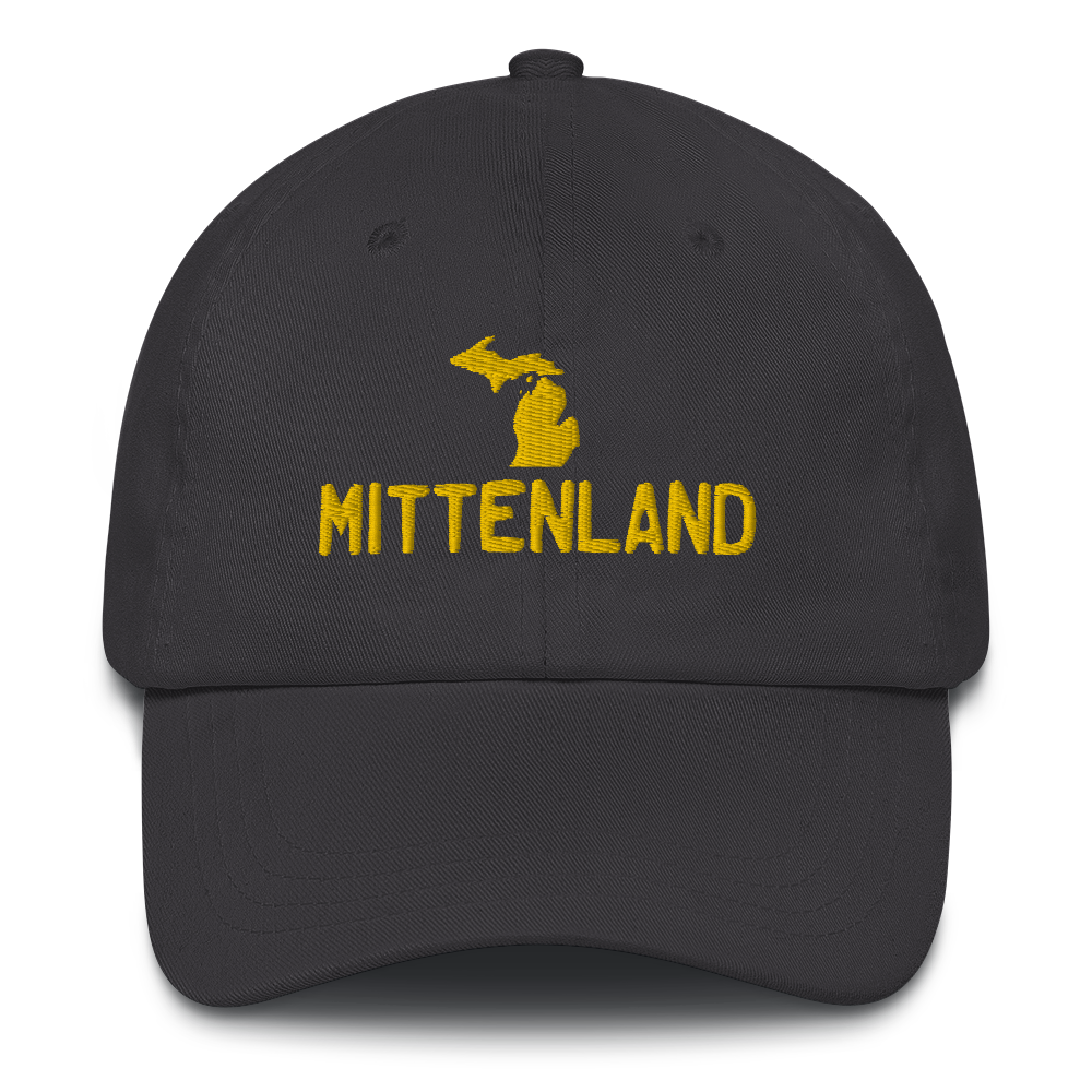 Michigan 'Mittenland' Dad Hat | Gold Embroidery