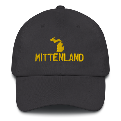 Michigan 'Mittenland' Dad Hat | Gold Embroidery