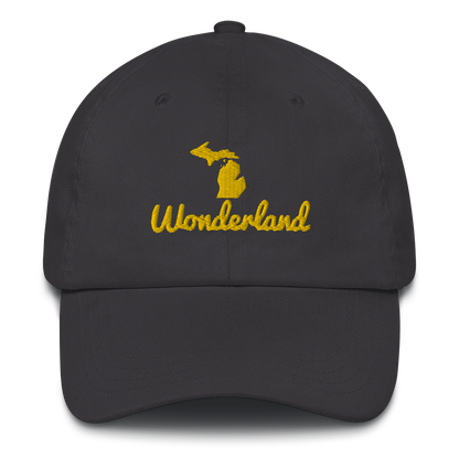 Michigan 'Wonderland' Dad Hat (Script Font) | Gold Embroidery