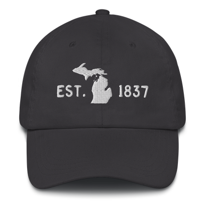 Michigan 'EST 1837' Dad Hat (Licence Plate Font)