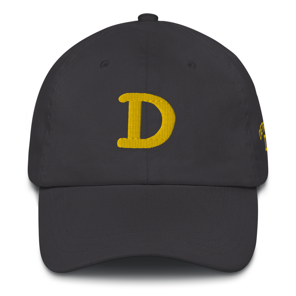 Detroit 'Old French D' Dad Hat (w/ Side Design) | Gold Embroidery