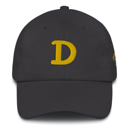 Detroit 'Old French D' Dad Hat (w/ Side Design) | Gold Embroidery