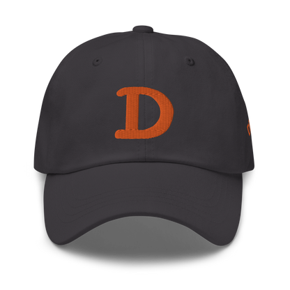 Detroit 'Old French D' Dad Hat (w/ Side Design) | Orange Embroidery