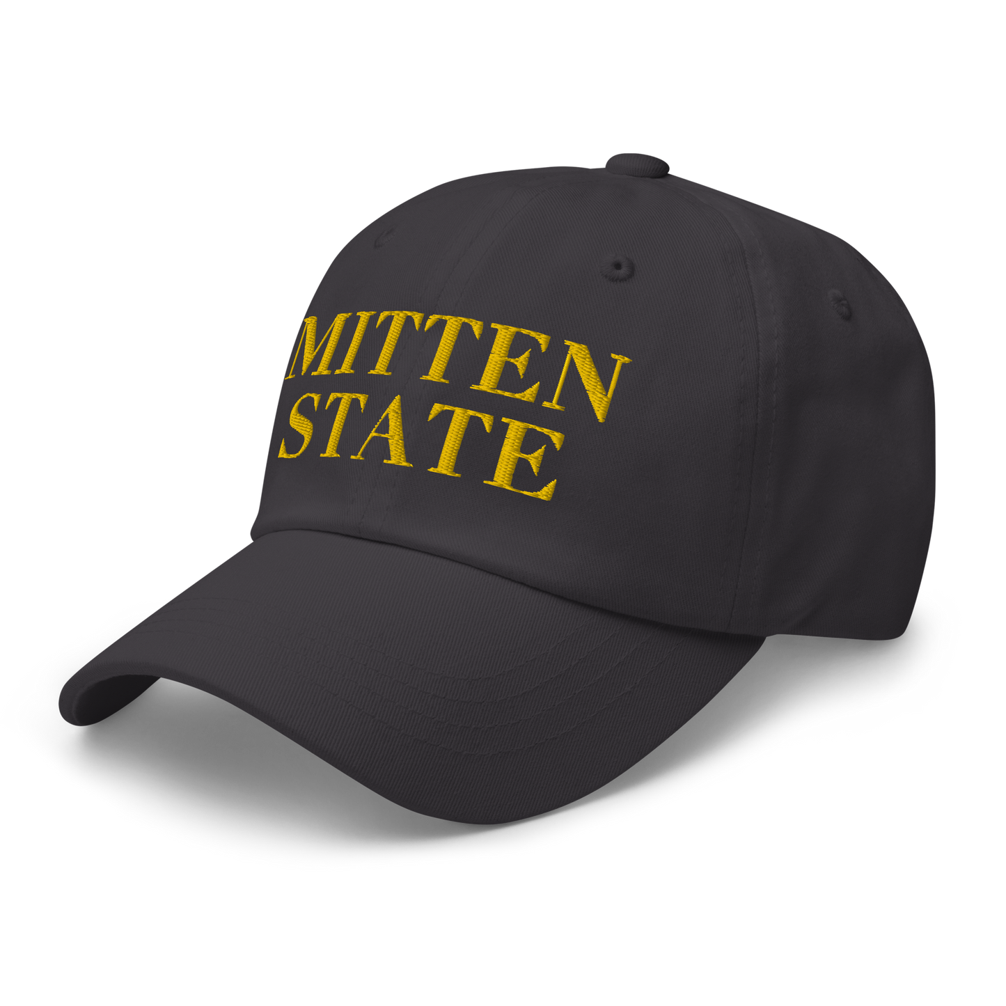 Michigan 'Mitten State' Dad Hat (Didone Font) | Gold Embroidery