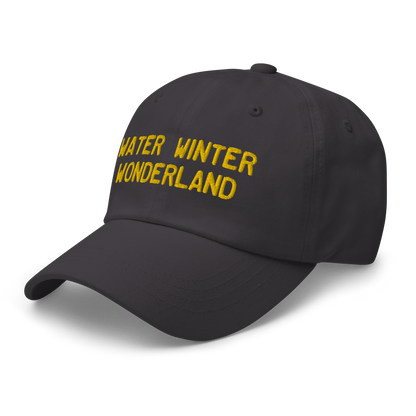 Michigan 'Water Winter Wonderland' Dad Hat (Licence Plate Font) | Gold Embroidery