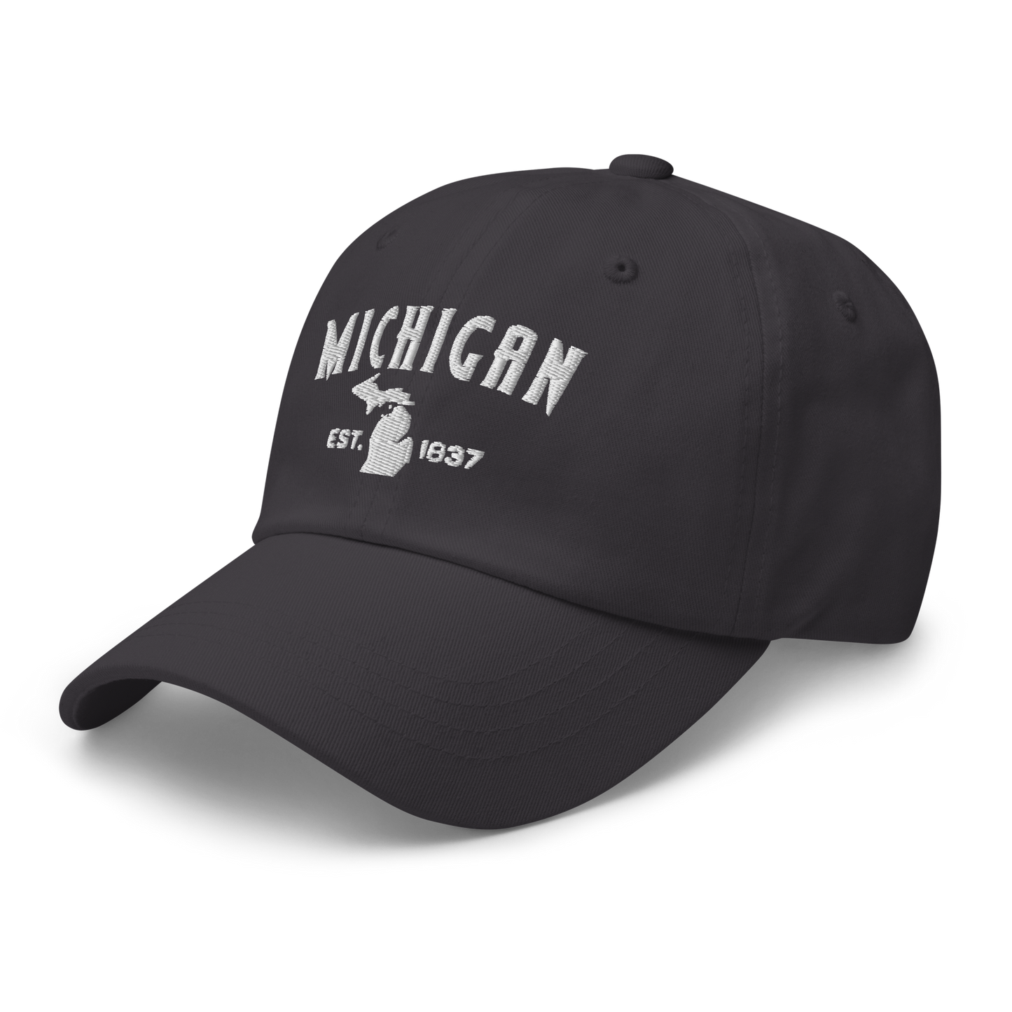 'Michigan EST 1837' Dad Hat (Vicious Mustelid Font)