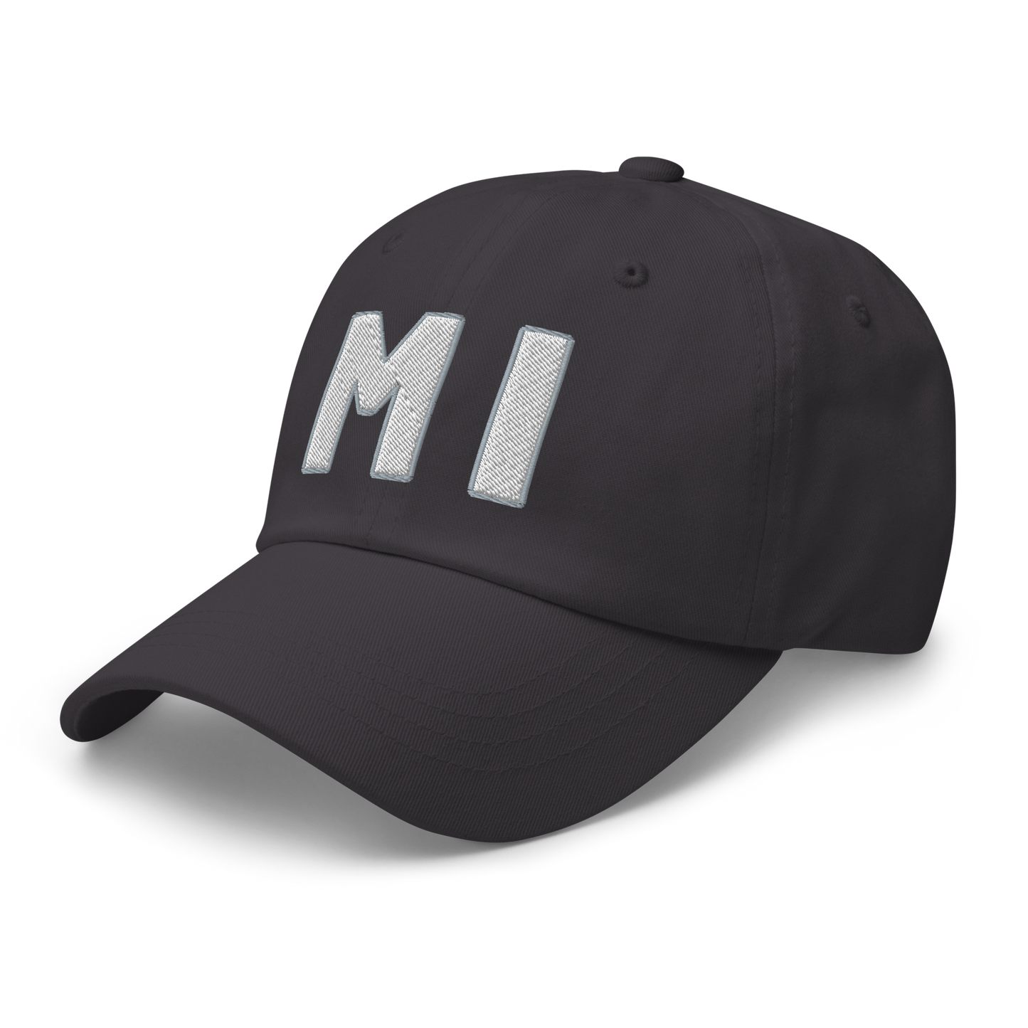 Michigan 'MI' Dad Hat (1940s Baseball Font)