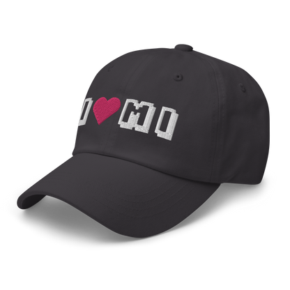 Michigan 'I ❤️ MI' Dad Hat (Arcade Font)