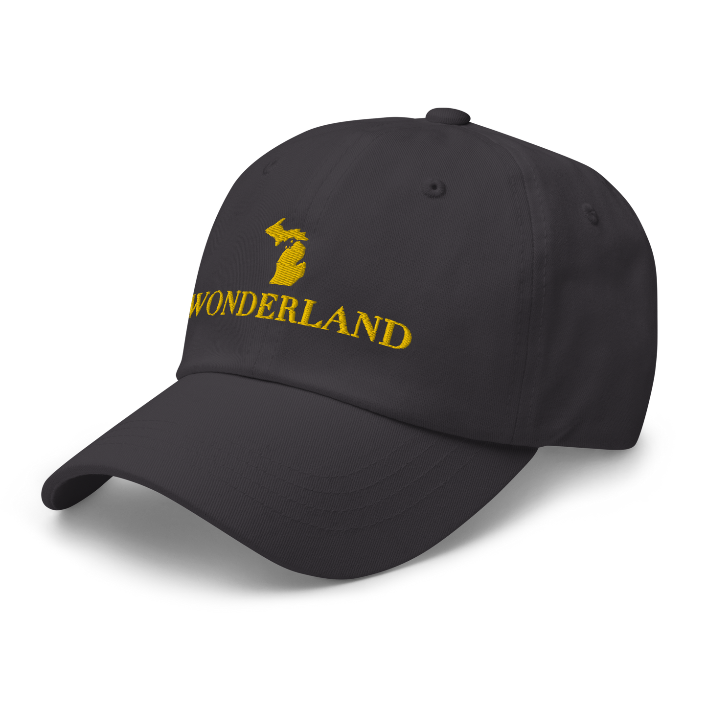 Michigan 'Wonderland' Dad Hat (Didone Font) | Gold Embroidery