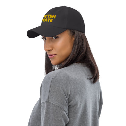 Michigan 'Mitten State' Dad Hat (Geometric Sans Font) | Gold Embroidery