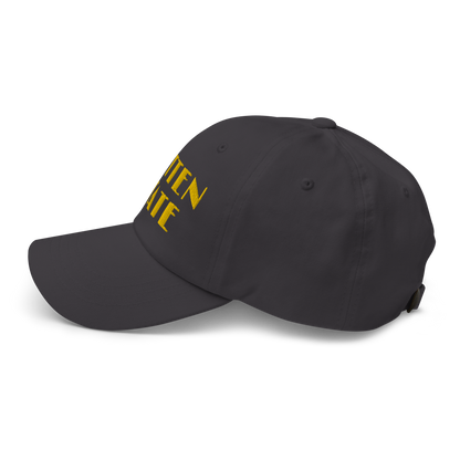 Michigan 'Mitten State' Dad Hat (Art Deco Font) | Gold Embroidery