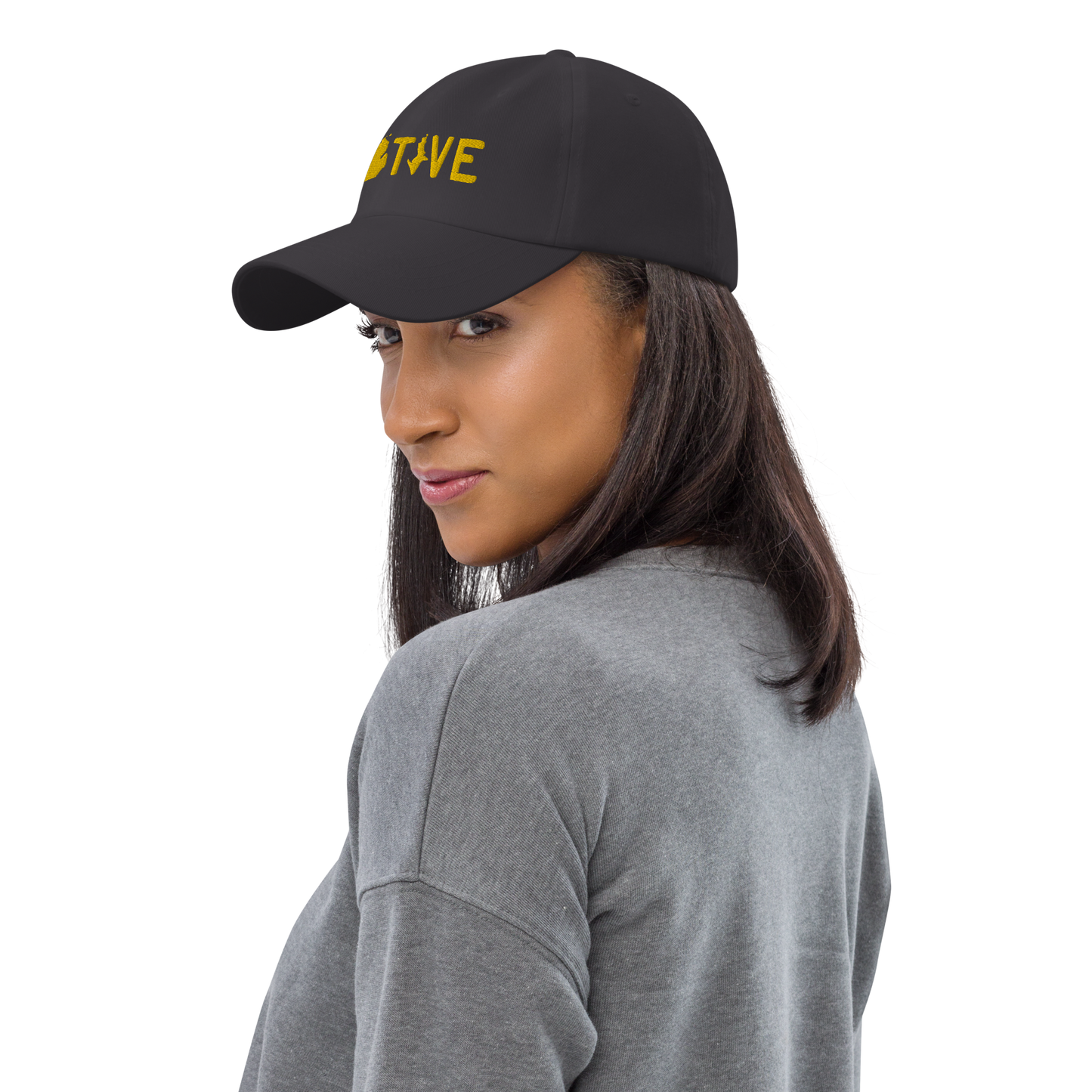 Michigan 'Native' Dad Hat (Licence Plate Font) | Gold Embroidery