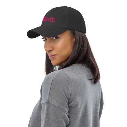 Michigan 'Home' Dad Hat (Woodcut Font) | Pink Embroidery