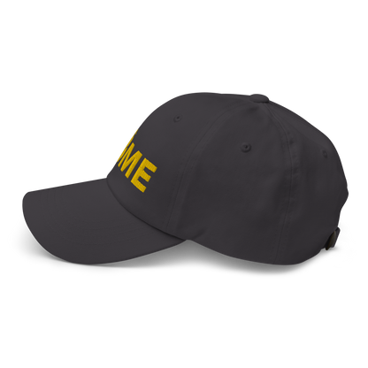 Michigan 'Home' Dad Hat (Geometric Sans Font) | Gold Embroidery