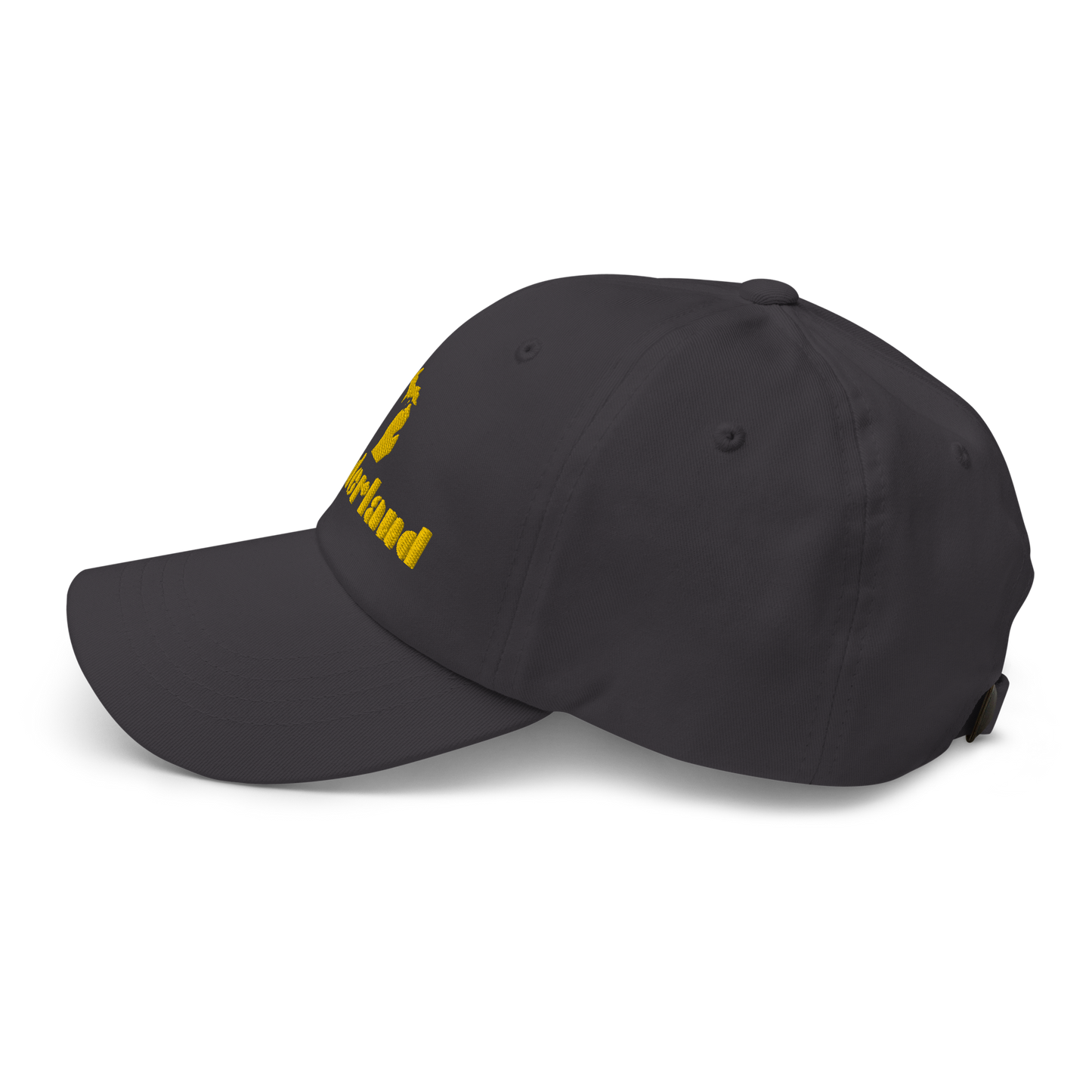 Michigan 'Wonderland' Dad Hat (Art Deco Font) [ Gold Embroidery