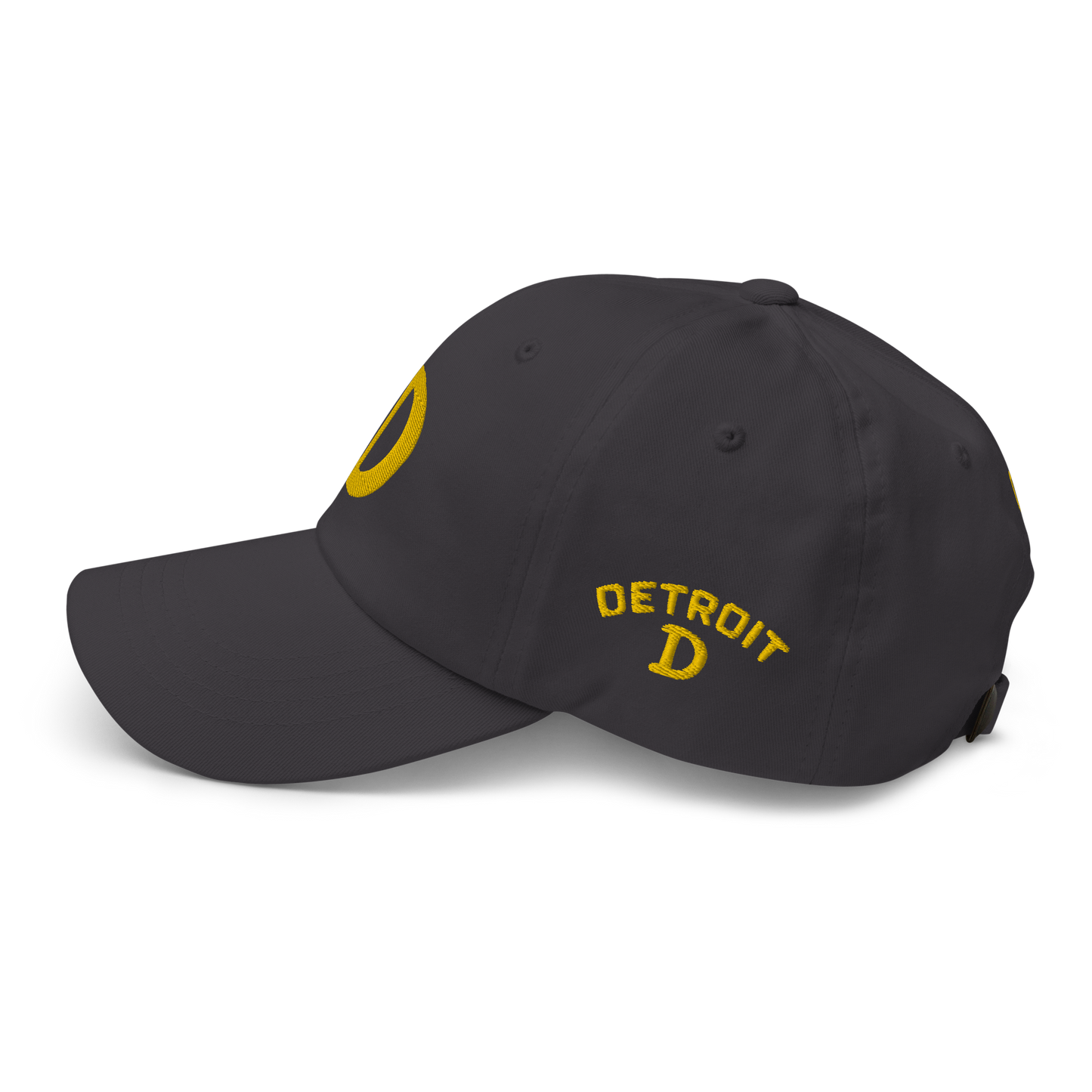 Detroit 'Old French D' Dad Hat (w/ Side Design) | Gold Embroidery