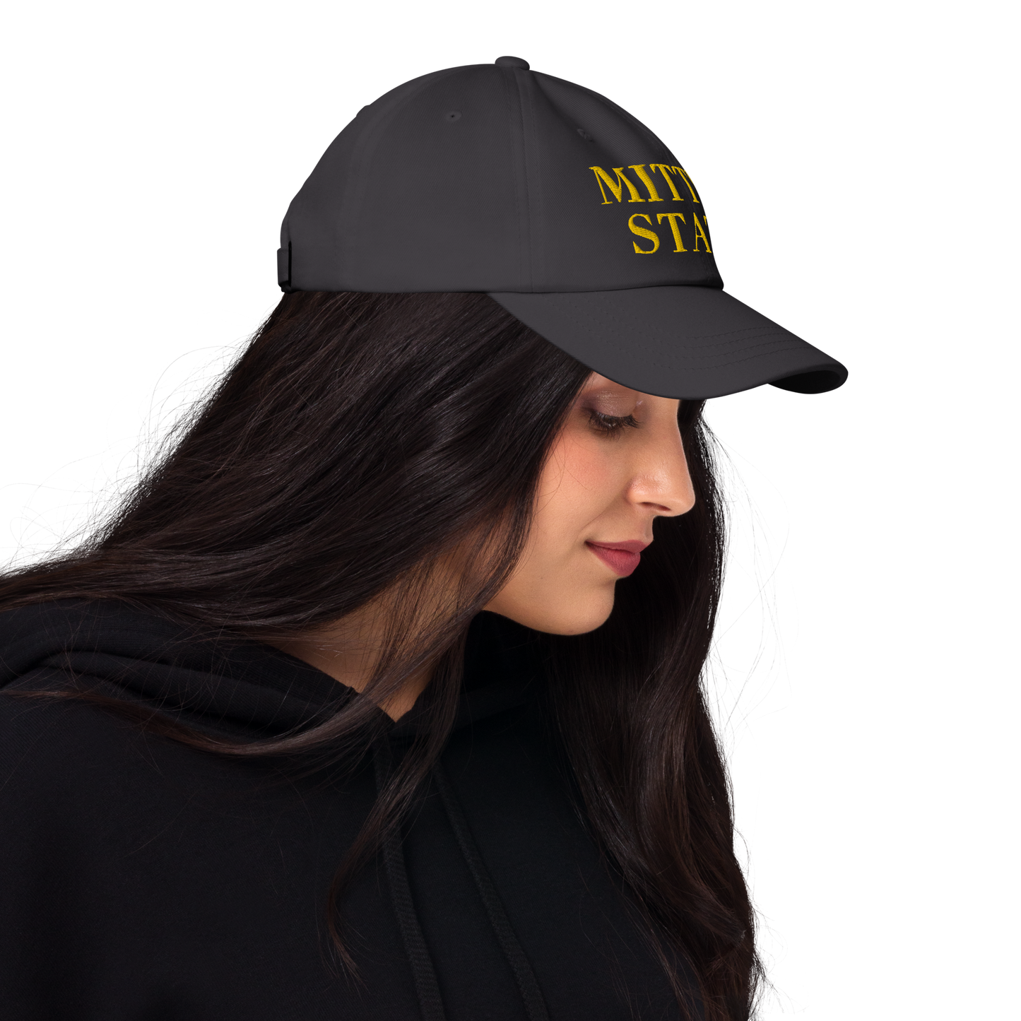 Michigan 'Mitten State' Dad Hat (Didone Font) | Gold Embroidery