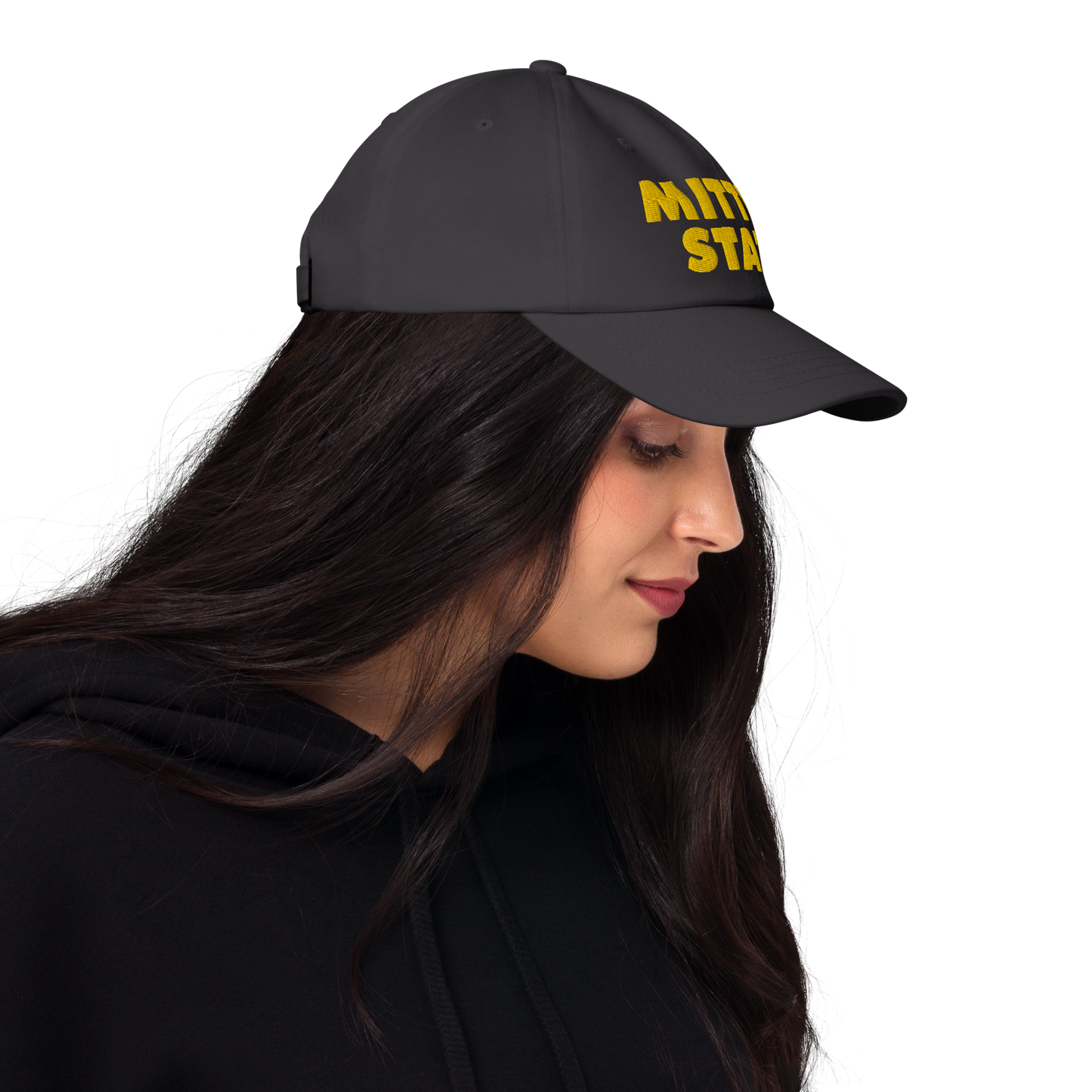 Michigan 'Mitten State' Dad Hat (Geometric Sans Font) | Gold Embroidery