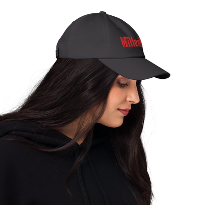 Michigan 'MittenMafia' Dad Hat (Gangster Font) | Red Embroidery