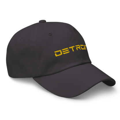 'Detroit' Dad Hat (Electric Font) | Gold Embroidery