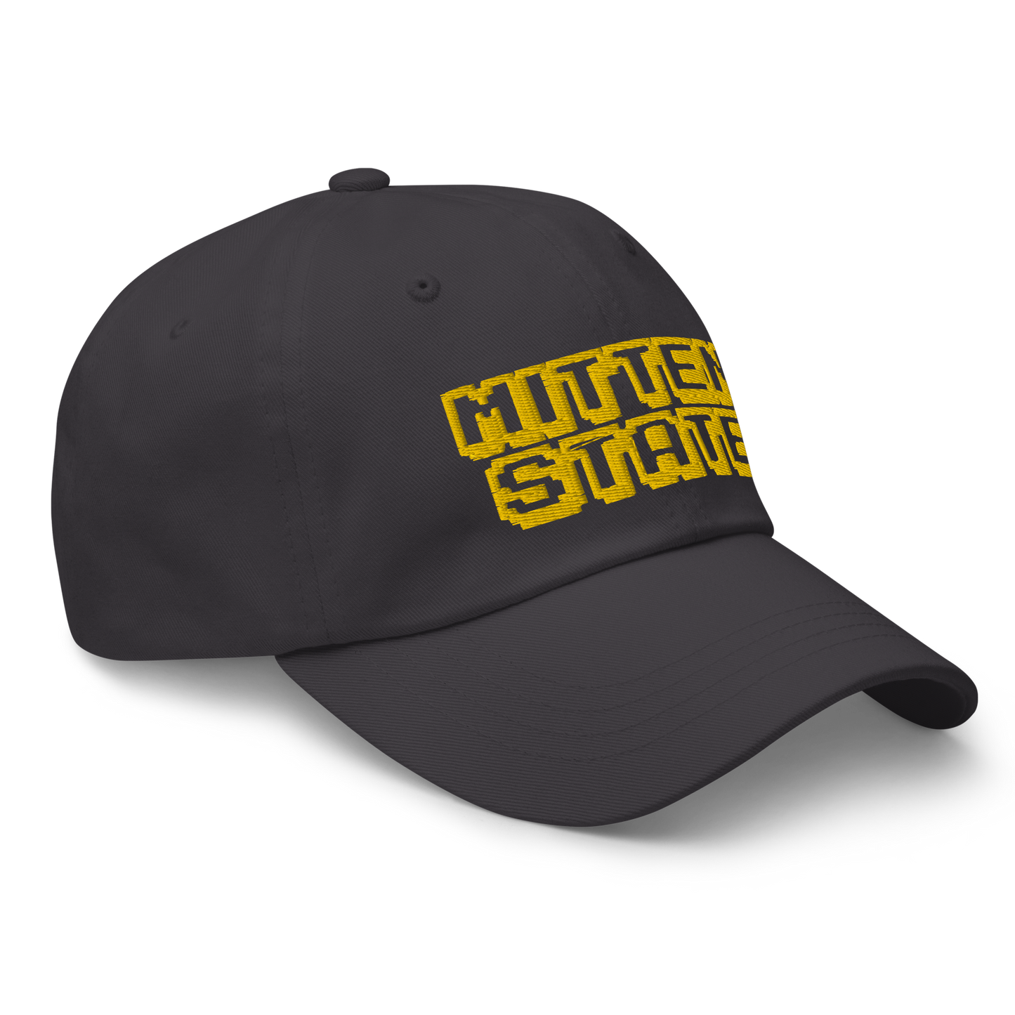 Michigan 'Mitten State' Dad Hat (Arcade Font) | Gold Embroidery