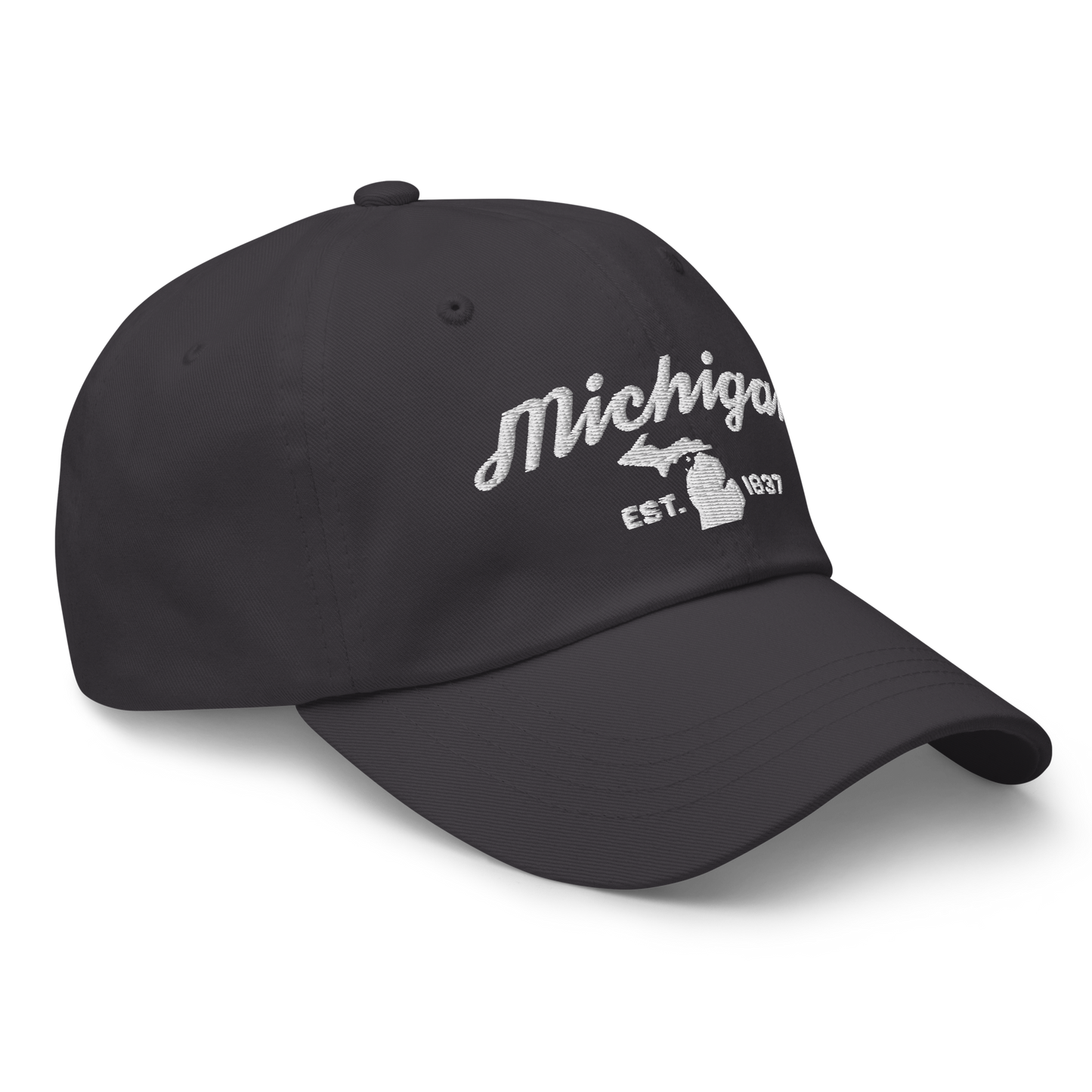 'Michigan EST 1837' Dad Hat (Script Font)