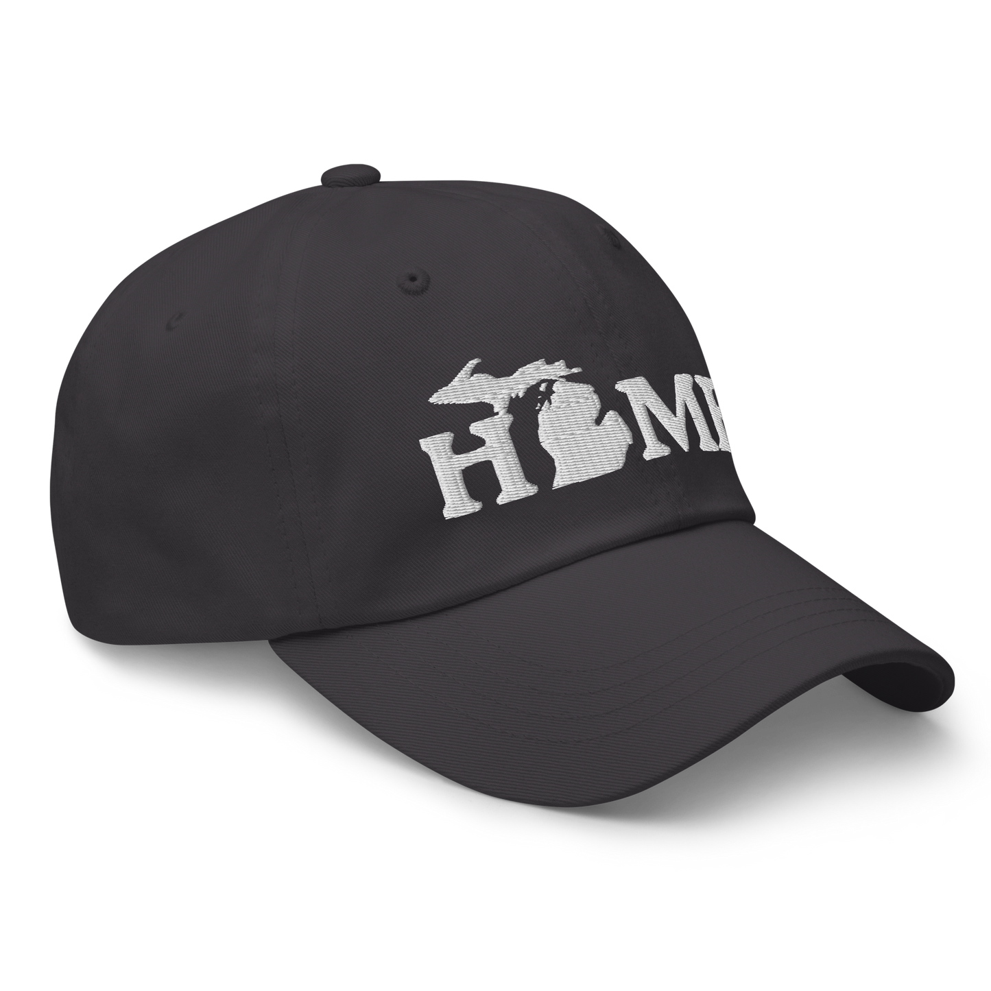 Michigan 'Home' Dad Hat (Woodcut Font)