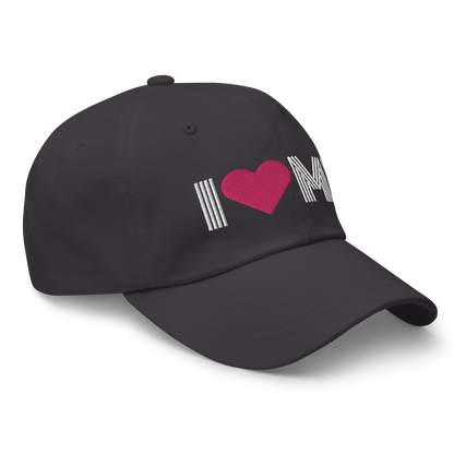 Michigan 'I ❤️ MI' Dad Hat (Metalpress Font)