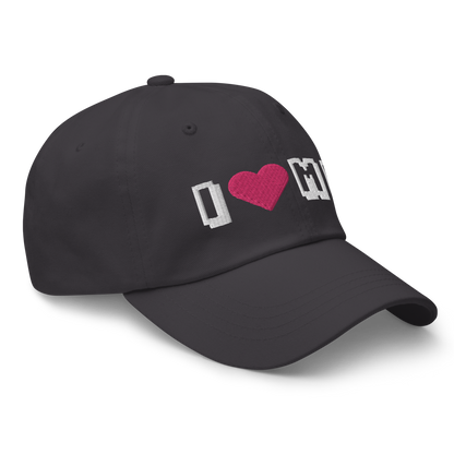 Michigan 'I ❤️ MI' Dad Hat (Arcade Font)