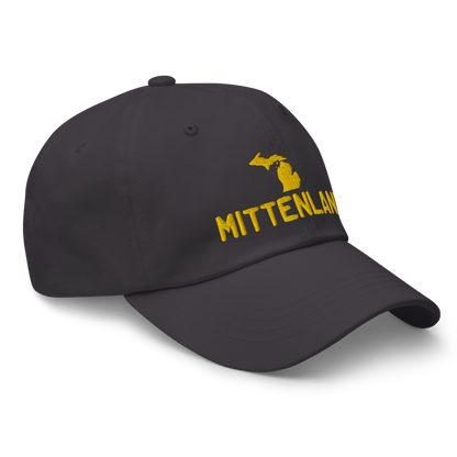 Michigan 'Mittenland' Dad Hat | Gold Embroidery