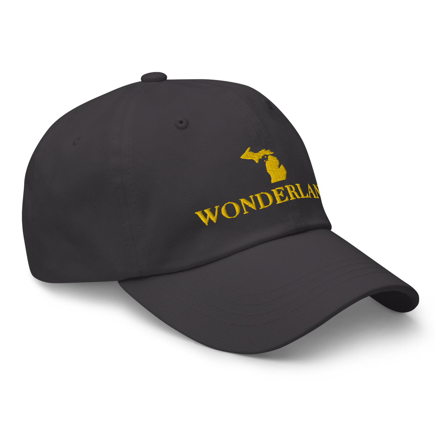 Michigan 'Wonderland' Dad Hat (Didone Font) | Gold Embroidery