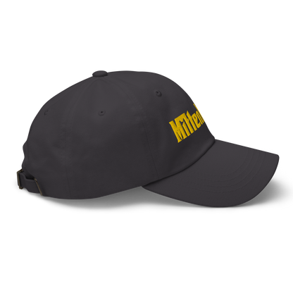 Michigan 'MittenMafia' Dad Hat (Gangster Font) | Gold Embroidery