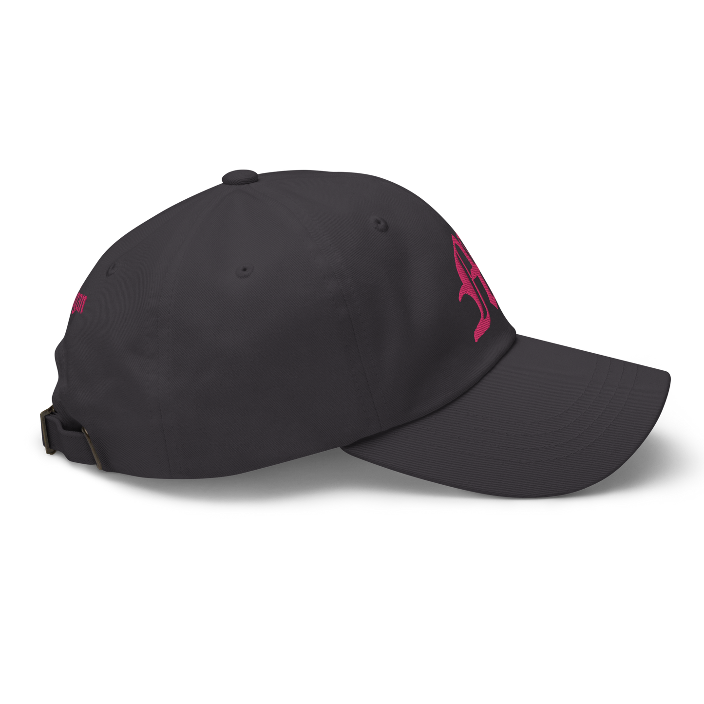 Old English 'M' Dad Hat (w/ 'Michigan' Back Design) | Pink Embroidery