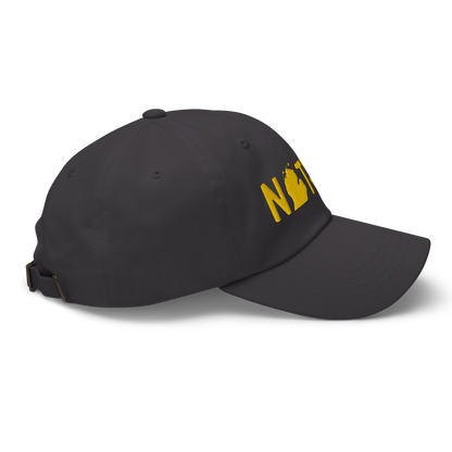 Michigan 'Native' Dad Hat (Licence Plate Font) | Gold Embroidery