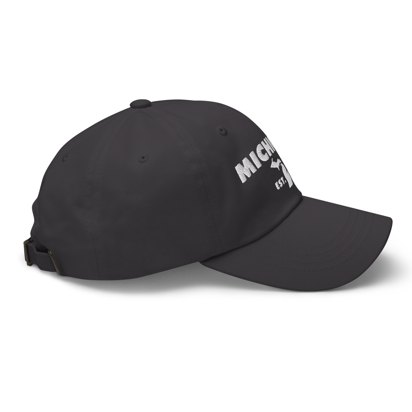 'Michigan EST 1837' Dad Hat (Geometric Sans Font)